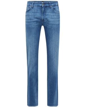BOSS Simple Straight-Leg Trousers - Blue