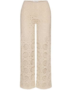 FRAME Crochet Trousers - Natural