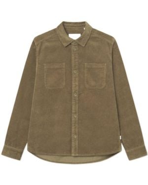 Les Deux Patch-Pocket Corduroy Shirt - Green