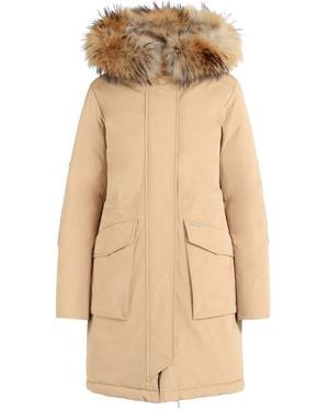 Woolrich Camel Parker Down Jacket - Natural
