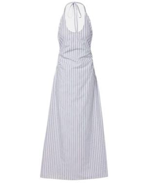 SIR. Pinstripe Cotton-Blend Maxi Dress - White