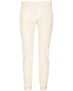 Dondup Button Detailed Slim Cut Trousers - White