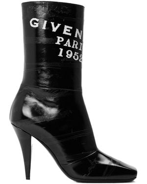 Givenchy Solid Color Ankle Heeled Boots - Black