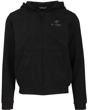 Arc'teryx Logo-Embroidered Zip-Up Hoodie - Black