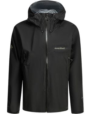 Montbell Rain Trekker Logo-Print Hooded Jacket - Black