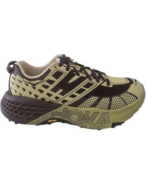 Hoka One One Speedgoat 2 Lace-Up Trainers - Green
