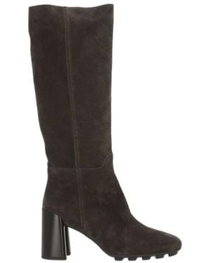 Hogan Knee-High Boots - Brown