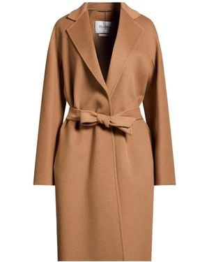 Max Mara Wool Belted Coat - Brown