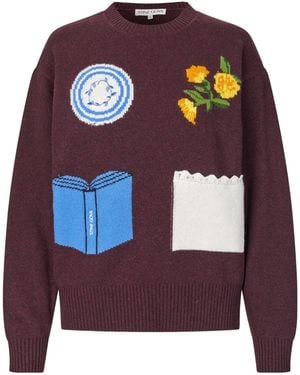 Stine Goya Crew Neck Long-Sleeved Knitwear - Blue