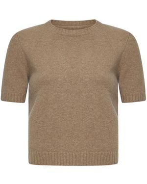 Maison Margiela Crewneck Knitted Top - Brown