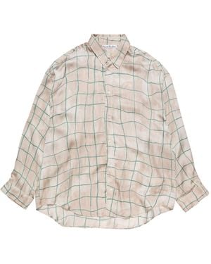 Acne Studios Printed Button-Down Shirt - Natural