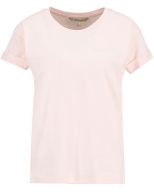 Barbour Logo Crew Neck T-Shirt - Pink