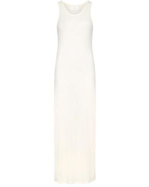 Loulou de Saison Myron Lds Jersey Dress - White