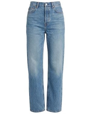 Gucci Logo Patch Straight-Leg Jeans - Blue