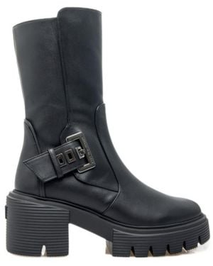 Stuart Weitzman Soho Buckle Detailed Boots - Blue