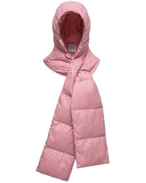 Moncler Hooded Down Scarf - Pink