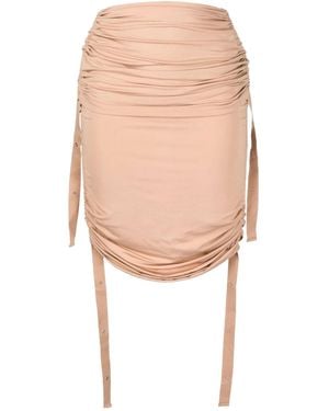 Dion Lee Doric Ruched Midi Skirt - Pink
