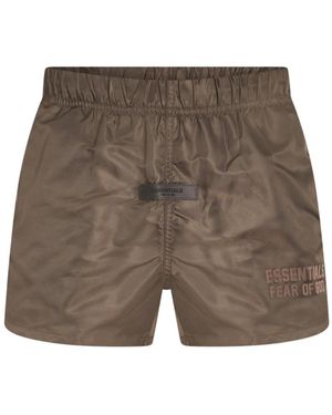 Fear Of God Logo Track Shorts - Grey