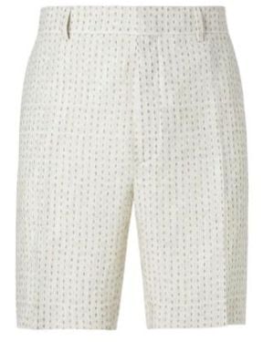 Fendi Stitching Linen Trousers - White