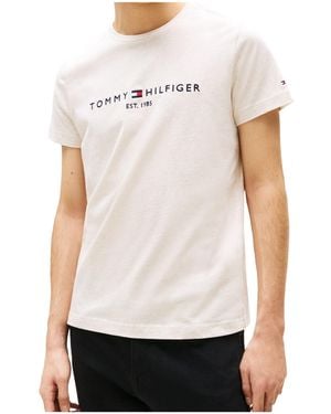 Tommy Hilfiger Logo Short Sleeve T-Shirt - White