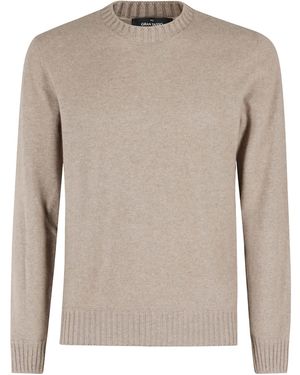 Gran Sasso Ribbed Knitwear Jumper - Brown