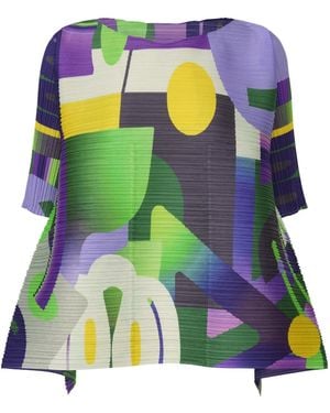 Pleats Please Issey Miyake Playground Top - Green