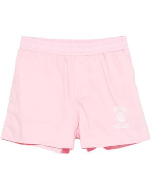 MSGM Elasticated Graphic Shorts - Pink