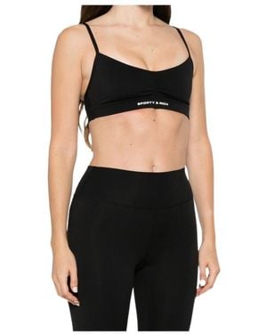 Sporty & Rich Thin-Strapped Bra - Black