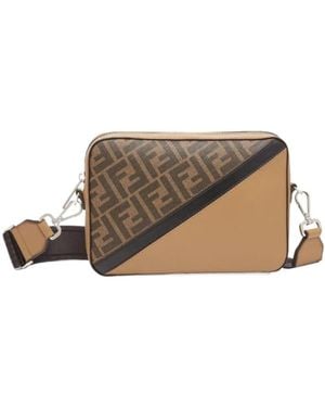 Fendi Monogram Panelled Messenger Bag - Multicolour