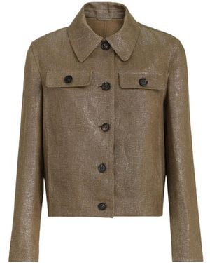Brunello Cucinelli Sparkling Diagonal Blazer - Green