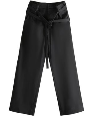 Ann Demeulemeester Jilleke High Comfort Double Belted Pants - Black