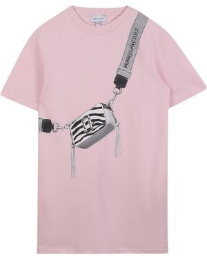 Marc Jacobs Snapshot Bag-Print Mini Dress - Pink