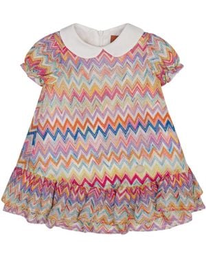Missoni Ruffled Zigzag Dress - Red