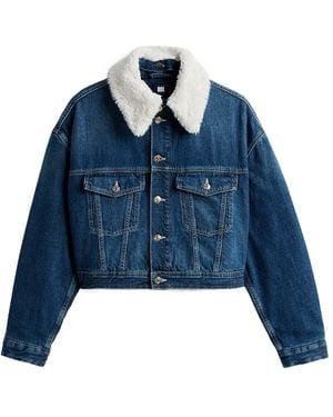Tommy Hilfiger Tommy Girl Padded Denim Oversized Trucker Jacket - Blue