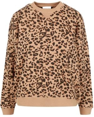 Semicouture Animal-Print Crewneck Sweatshirt - Brown