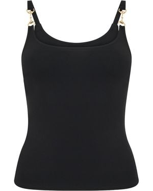 Gucci Viscose Crêpe Jersey Top With Horsebit, Ready-To-Wear - Black