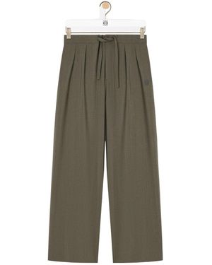 Loewe Pleated Drawstring Pants - Green