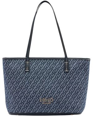 Liu Jo Jacquard Tote Bag - Blue