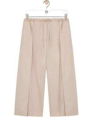 Loewe X Paula's Ibiza Anagram-Embroidered Cropped Trousers - White