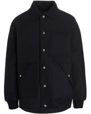 Khrisjoy Logo-Patch Bomber Jacket - Blue