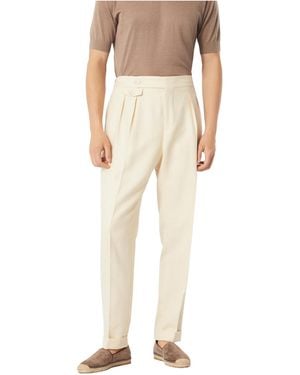 Brunello Cucinelli Herringbone Trousers - Natural