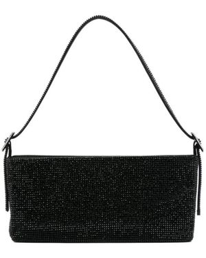 Benedetta Bruzziches Diamond Decorated Shoulder Bag - Black