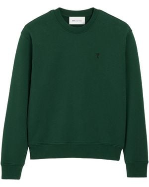 Ami Paris Long-Sleeve Sweatshirt - Green