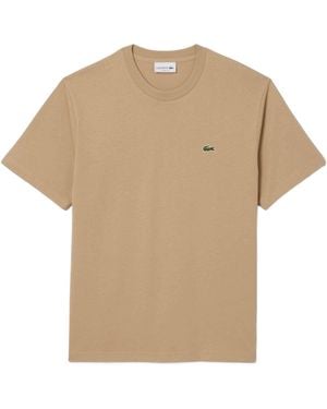 Lacoste Stretch Cotton Tshirt - Natural