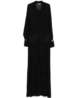 Patrizia Pepe Lace-Detail Asymmetric Dress - Black