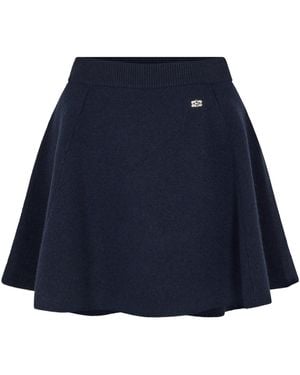 Ganni Cashmere Wool Mini Skirt - Blue