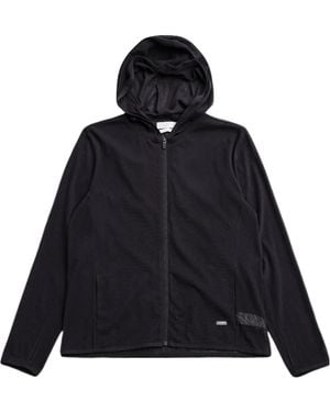 Amomento Mesh Hooded Zip-Up Jacket - Black