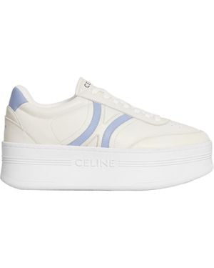 Celine Block Sneakers With Back Triomphe And Wedge Outsole - White