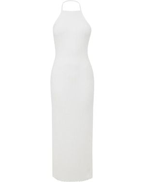 Jacquemus Halter Neck Backless Dress - White