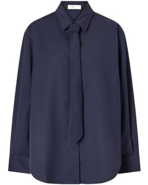 Frankie Shop Peri Tie Neck Shirt - Blue